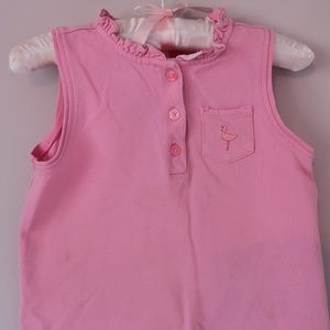 Pink Sleeveless Polo Top by Janie and Jack